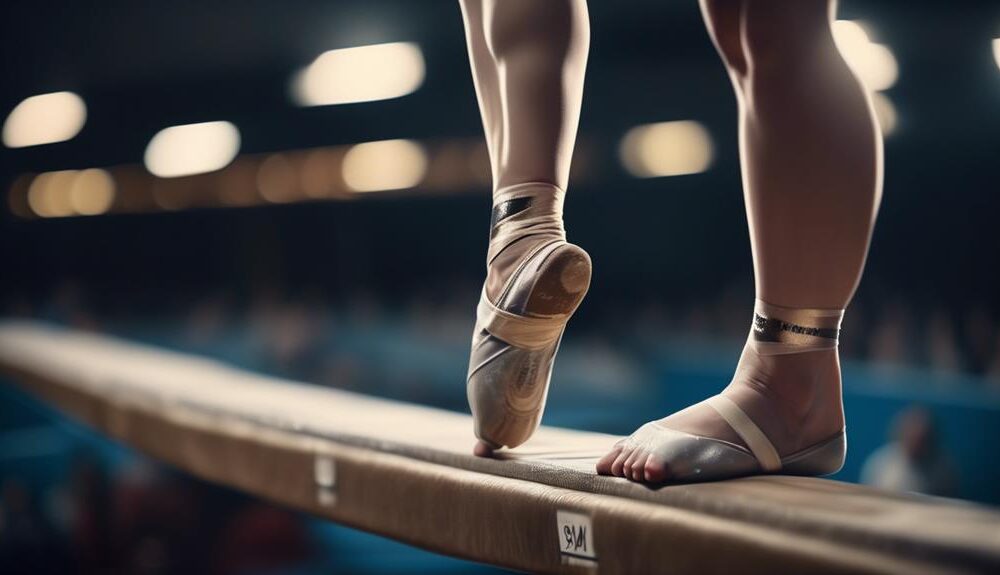 gymnasts feet endure strain